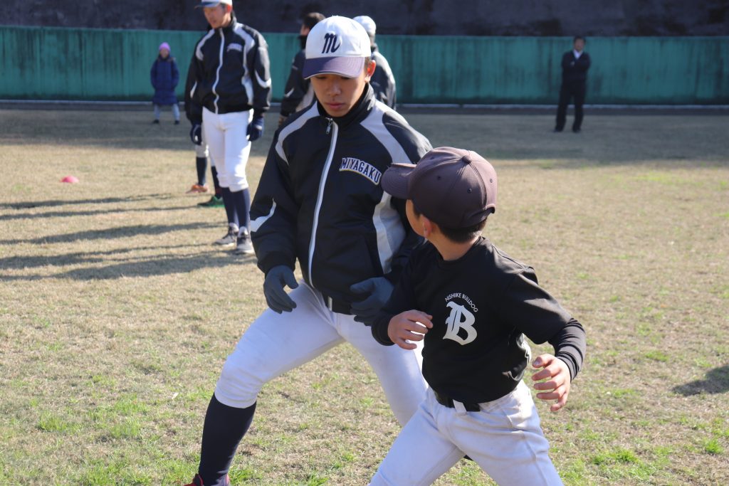 合同練習 野球部 西池ブルドッグスポーツ少年団 宮崎学園高等学校